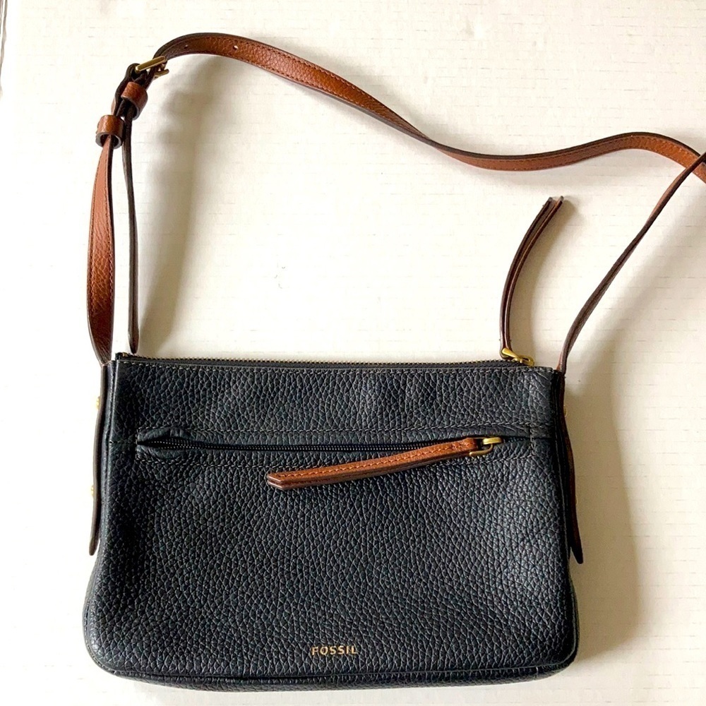 Fossil Shoulder  Black/brown small bag